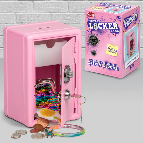 PINK METAL BANK LOCKER
