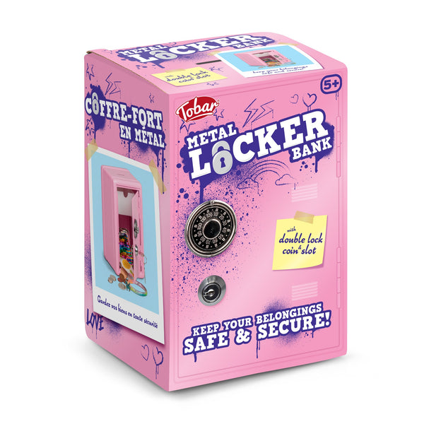 PINK METAL BANK LOCKER