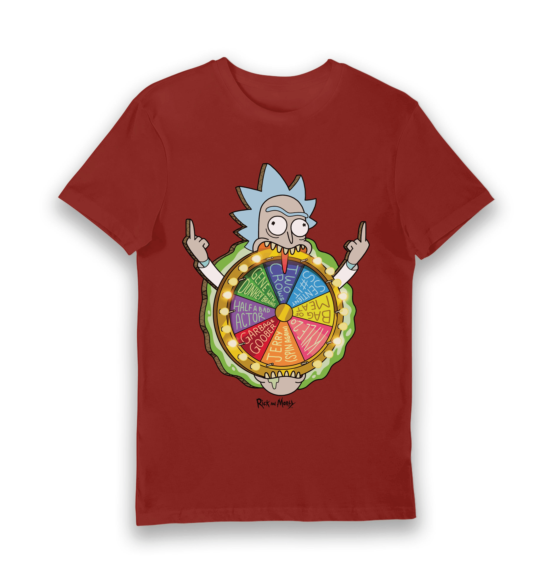 T-shirt adulte Rick and Morty Spin the Wheel