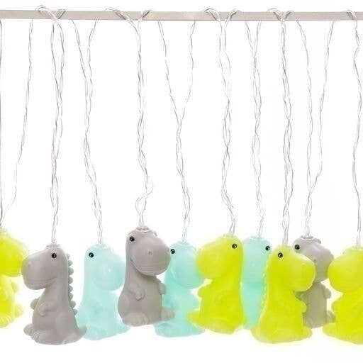 Luci a LED a forma di dinosauro verde