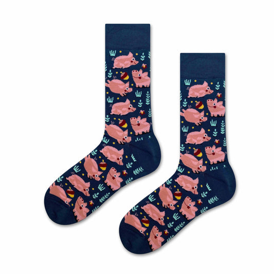 Pig Socks with Tassels