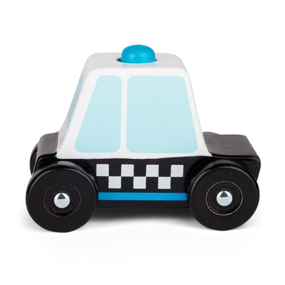 POLICE CAR WITH SOUND, WOODEN AND PLAYABLE