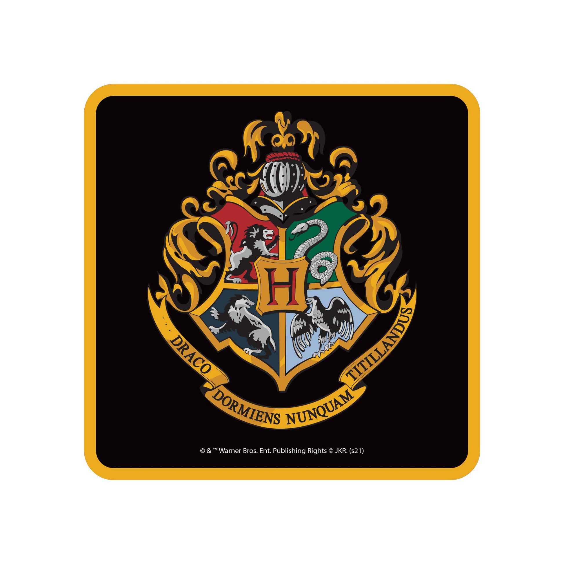 Sottobicchiere semplice di Harry Potter (stemma di Hogwarts)