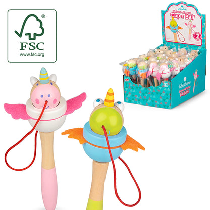 Bilboquet en Bois – Licorne et Dragon