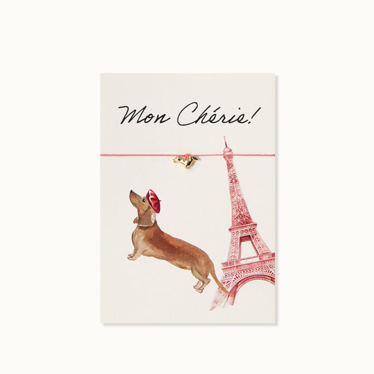 Carte-bracelet Mon Chérie - Teckel