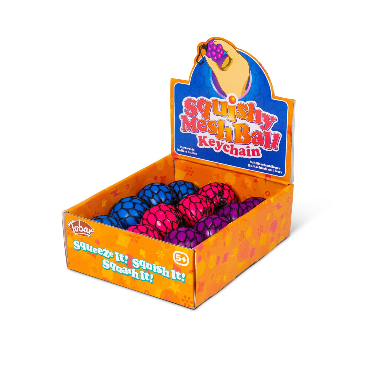 BLACK AND NEON MESHBALL KEYCHAIN