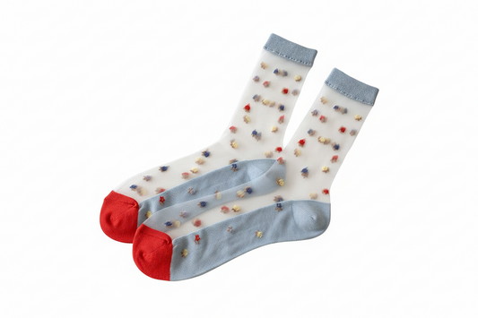 Sheer Floral Socks