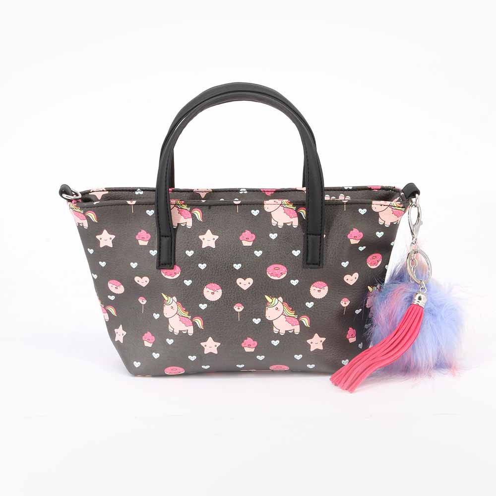 Sac à Main Tote Petit Oh My Pop! « Popnicorn » – Noir