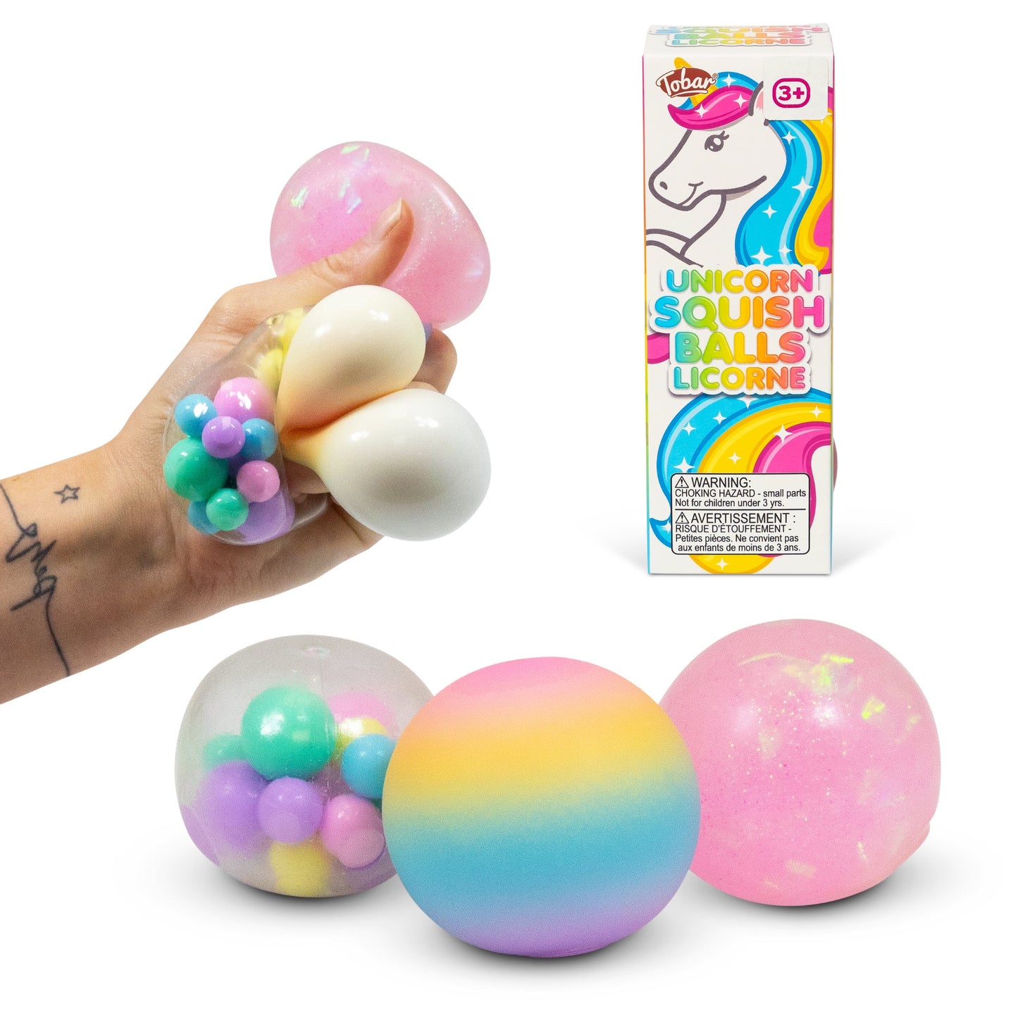 SCRUNCHEMS UNICORN 3-PACK DIDDY SQUISH BALLS