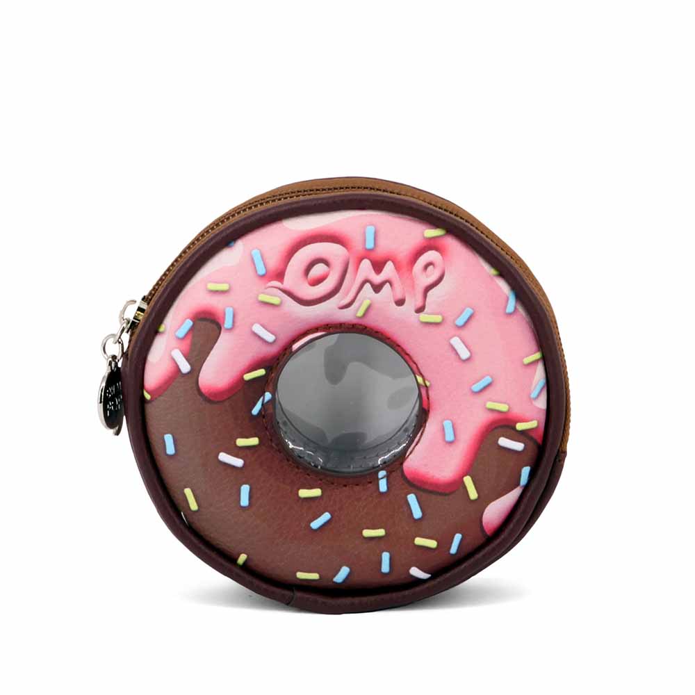 Porte-Monnaie Rond Oh My Pop! « Choconut » – Brun
