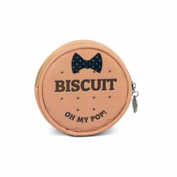 Porte-Monnaie Rond Oh My Pop! « Biscuit » avec Poche Transparente