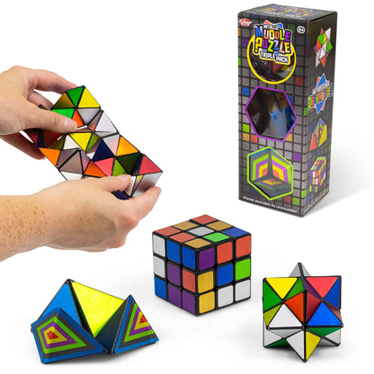 PACK DE TROIS PUZZLES MÉTALLIQUES