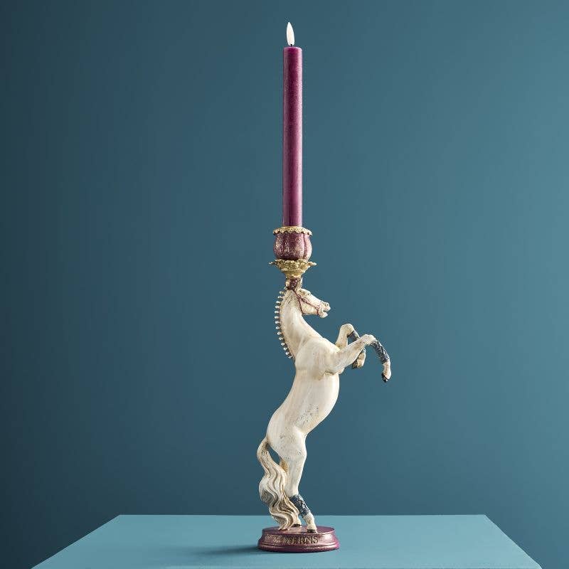 White Circus Horse Chandelier