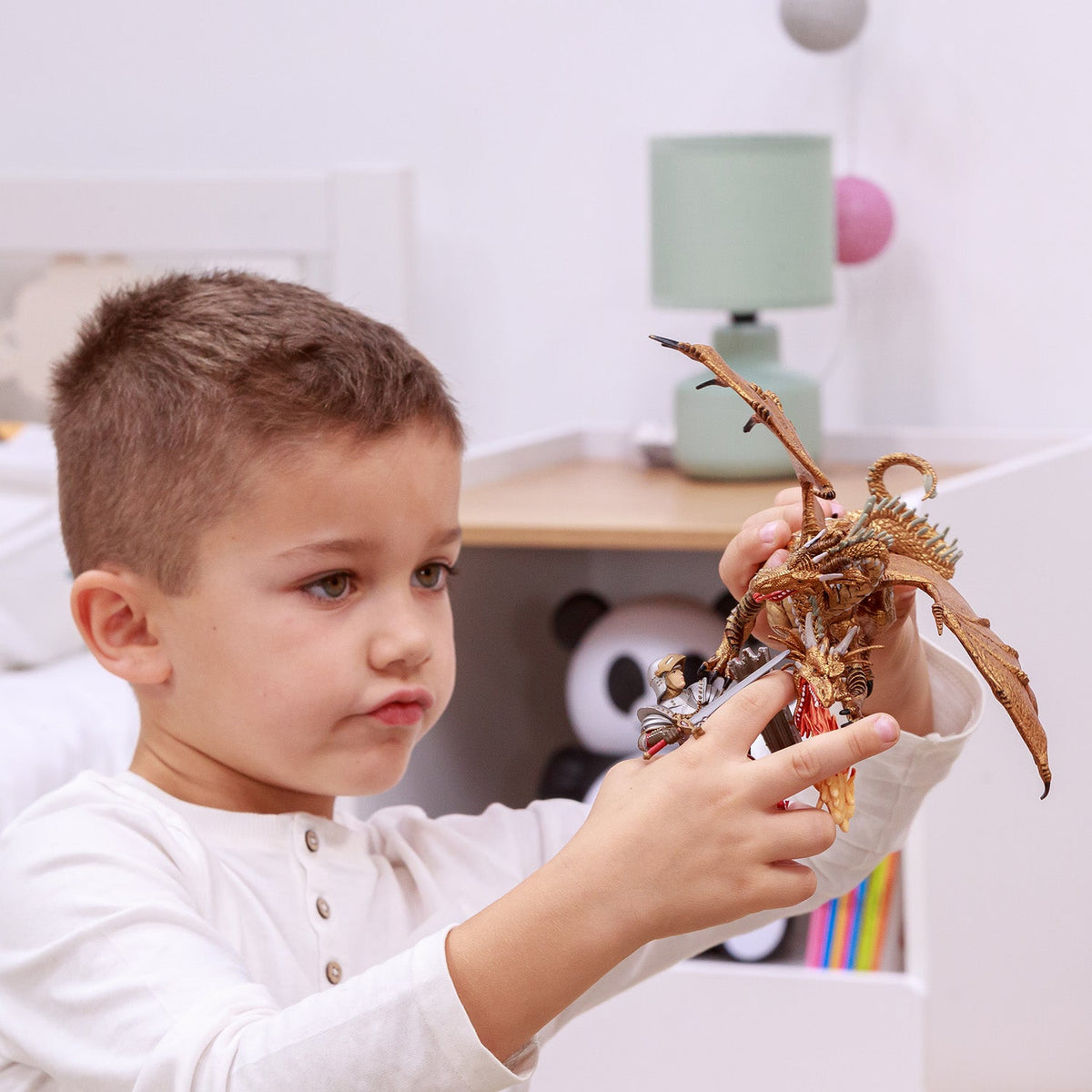 Two-headed gold Dragon figurine