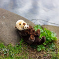 Peluche Animigos Loutre Couchée avec Bébé