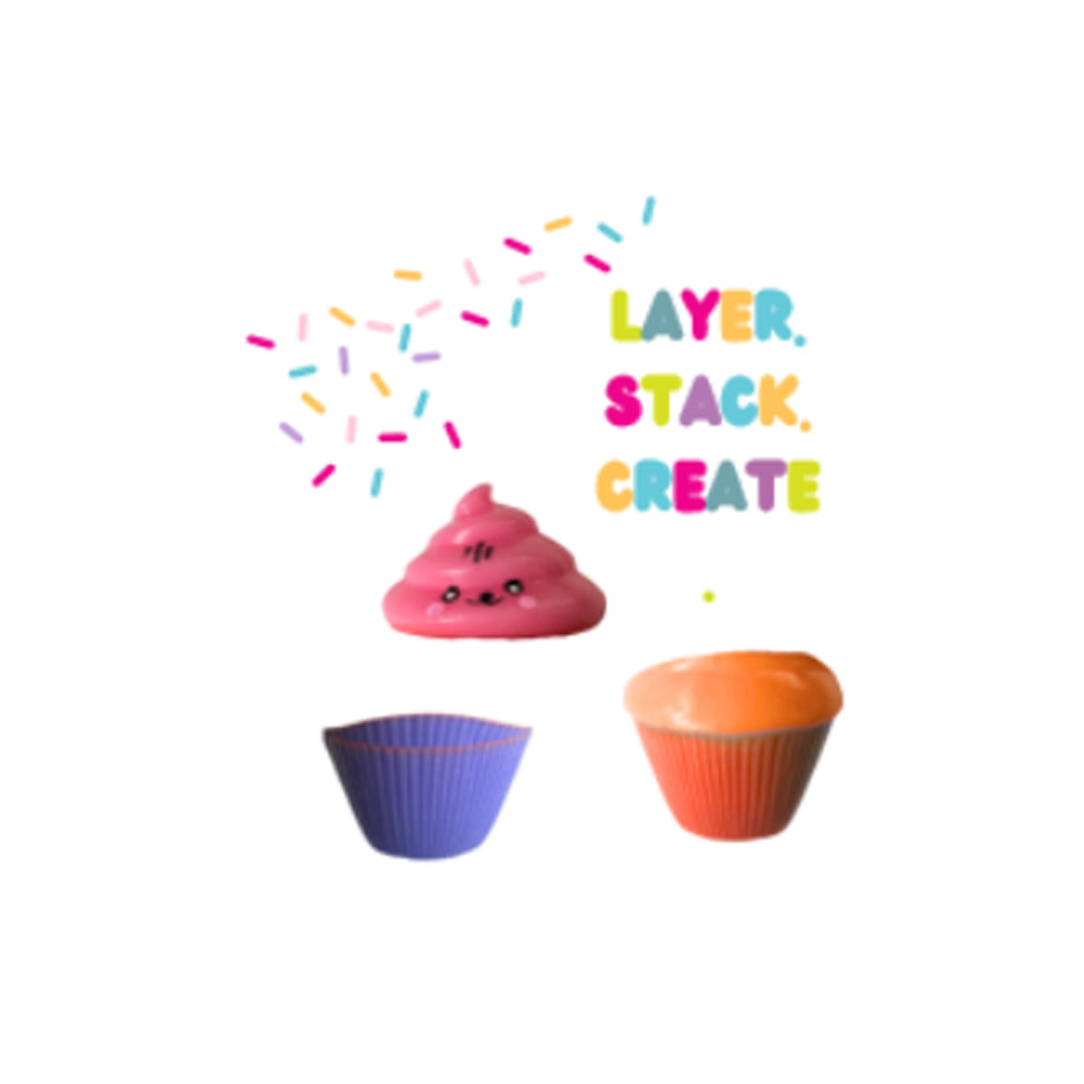 SCRUNCHEMS SWEET TREATS STICKY SQUISHY CUPCAKE