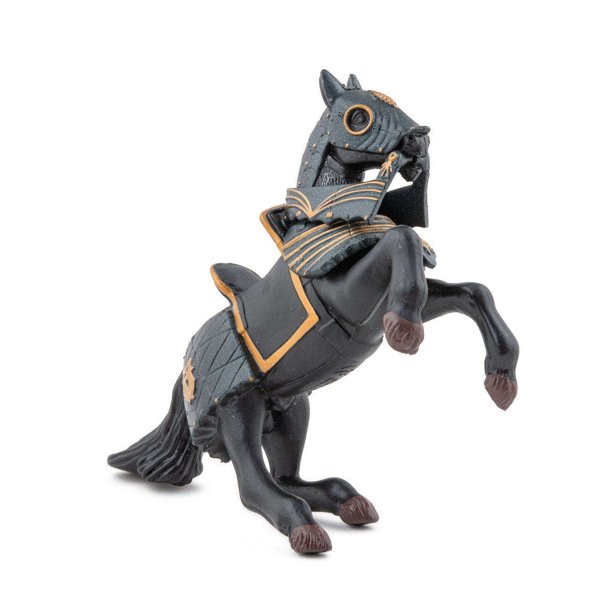 Black Armored Horse Figurine