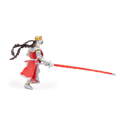 Figurine Roi au dragon rouge Papo - personnage médiéval