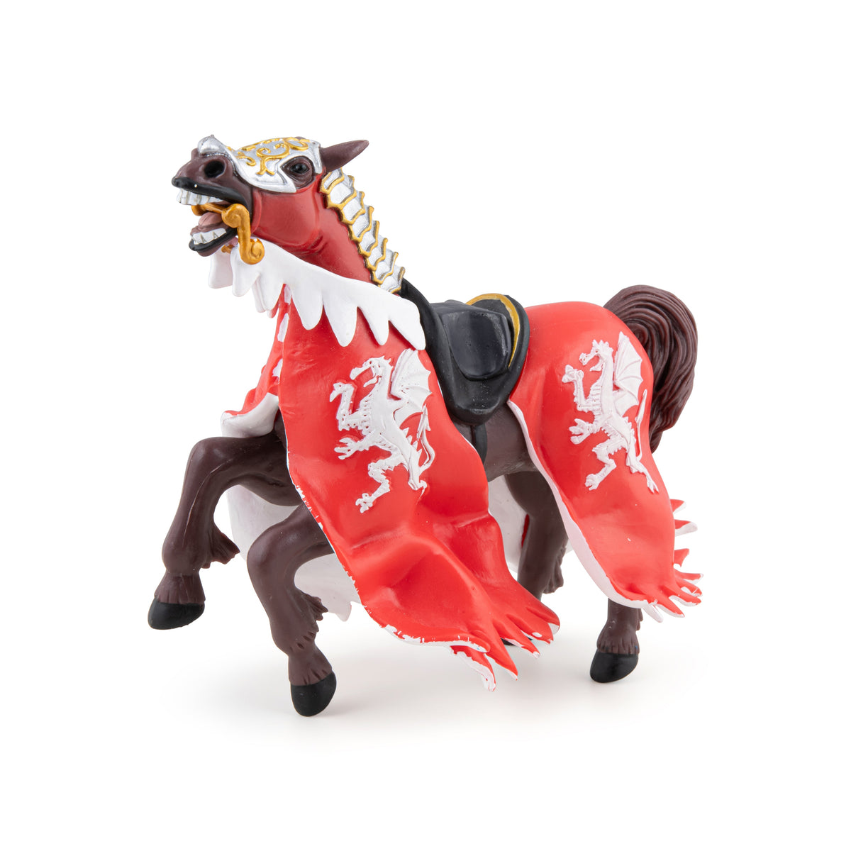 Figurine Cheval du roi au dragon rouge