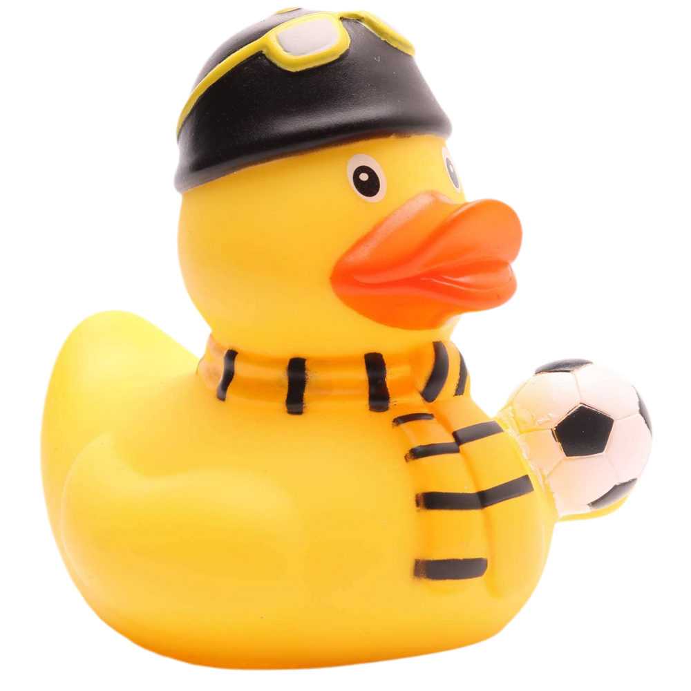 Canard Supporter de Foot Jaune et Noir