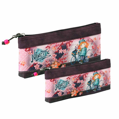 Ensemble de Deux Trousse de Toilette Forever Ninette « Bicycle »