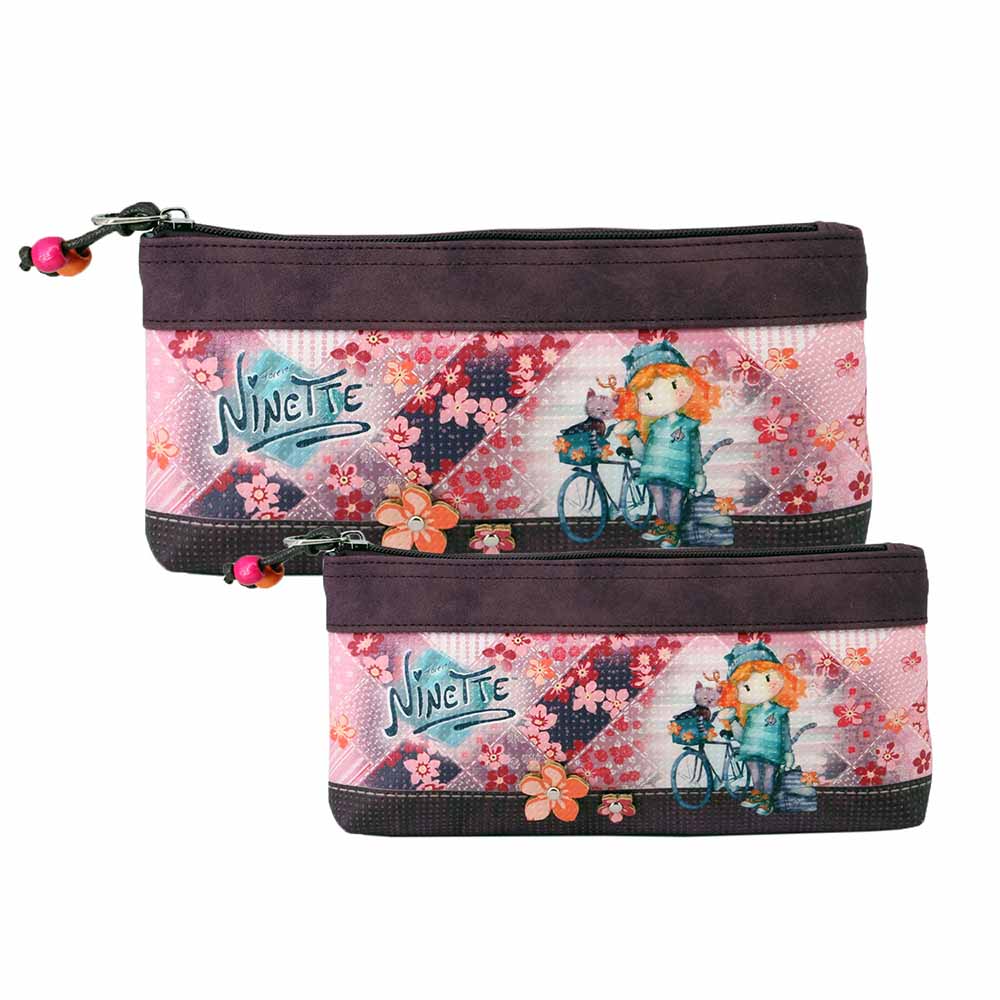 Ensemble de Deux Trousse de Toilette Forever Ninette « Bicycle »