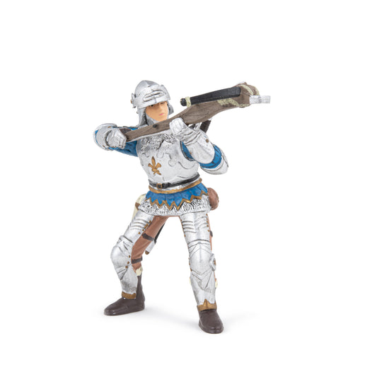 Figurine Arbalétrier bleu en armure Papo - personnage médiéval