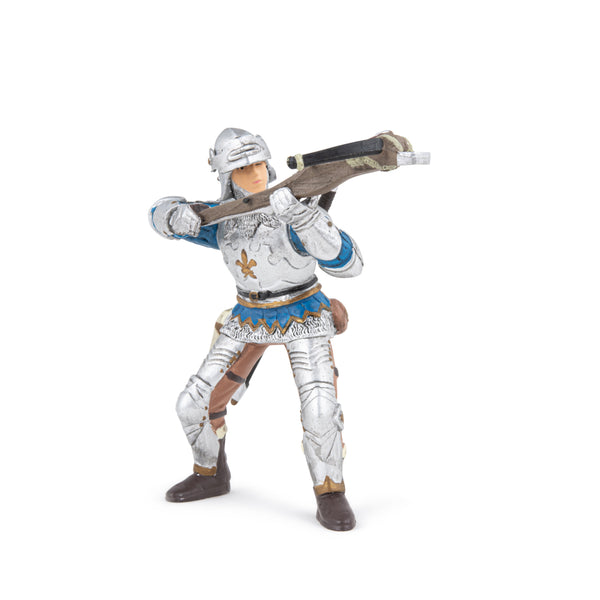 Figurine Arbalétrier bleu en armure Papo - personnage médiéval