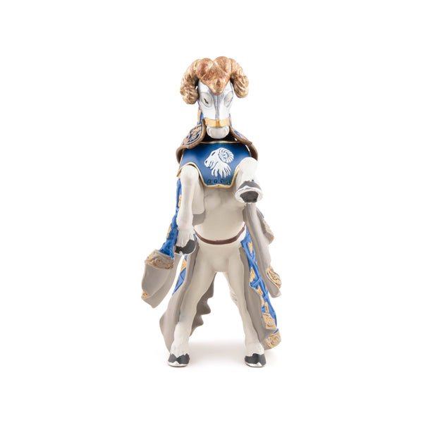 Figurine Cheval du Maître des armes cimier bélier Papo - personnage médiéval