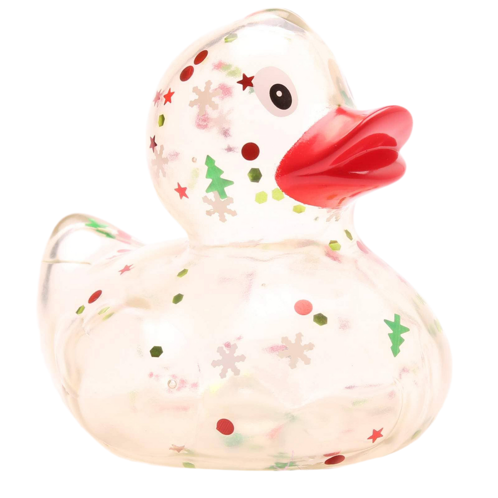 Canard Classique à Paillettes de Noël Rouge