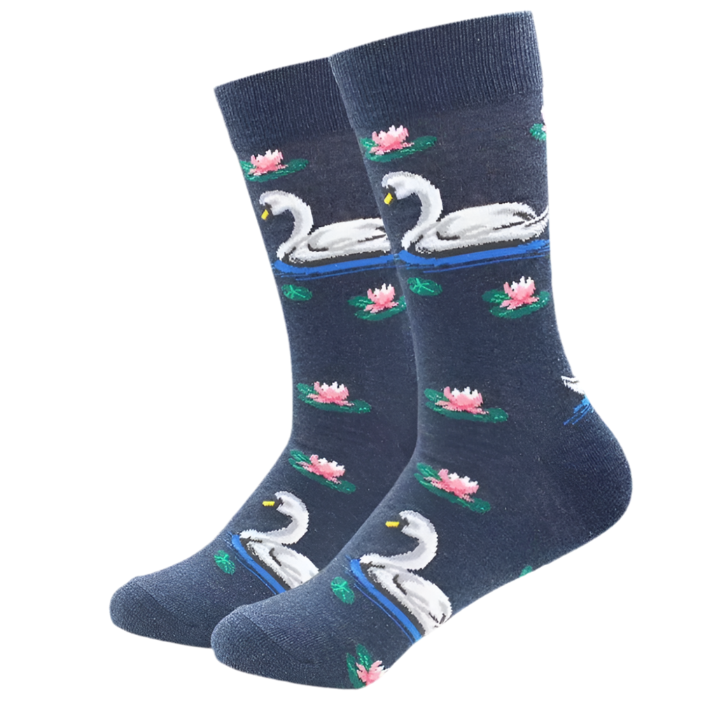 chaussettes cygne sur l etang mrcol