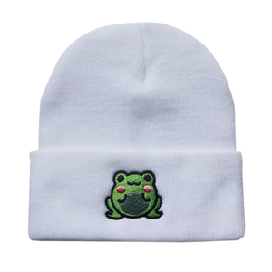 Embroidered Kawaii Frog Hat