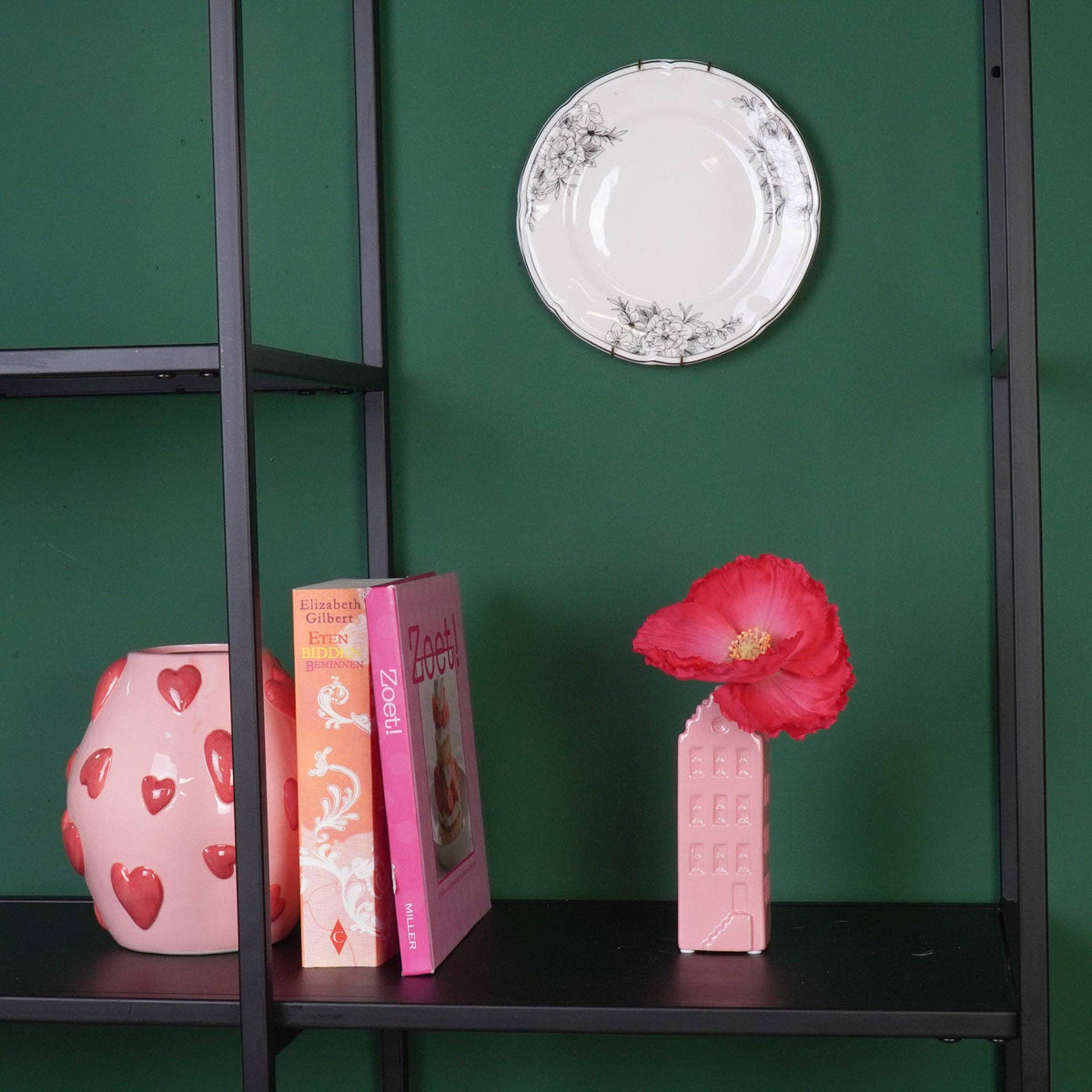 Vaso per fiori - Vaso per la casa - Ceramica - Rosa chiaro - 5x4,5x14,5 cm