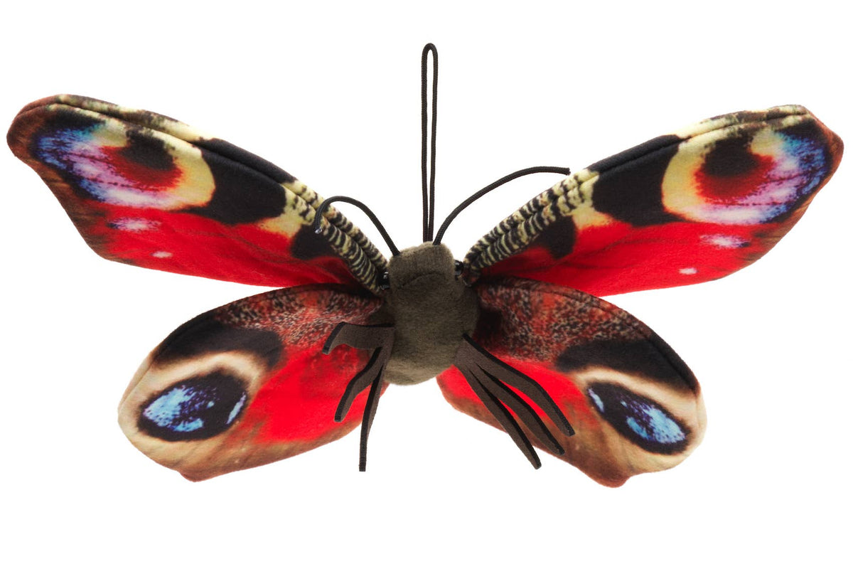 Red butterfly plush with loop