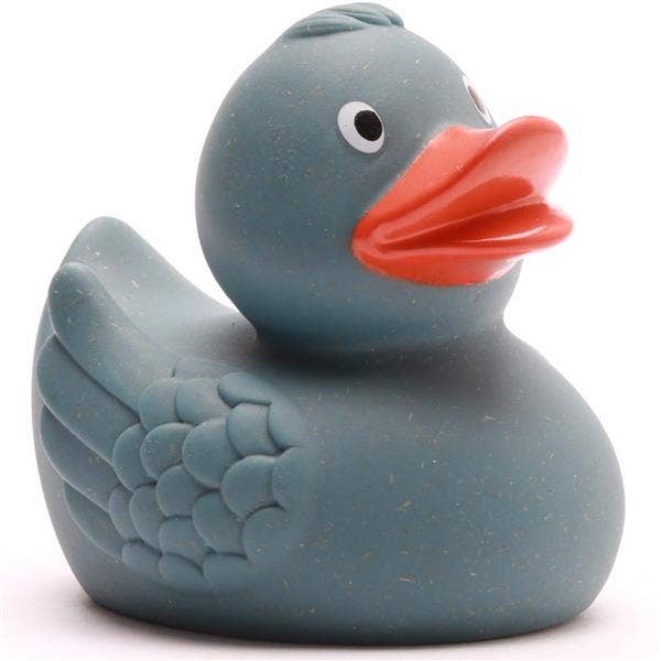 Wheat-colored bath duck - blue - rubber duck