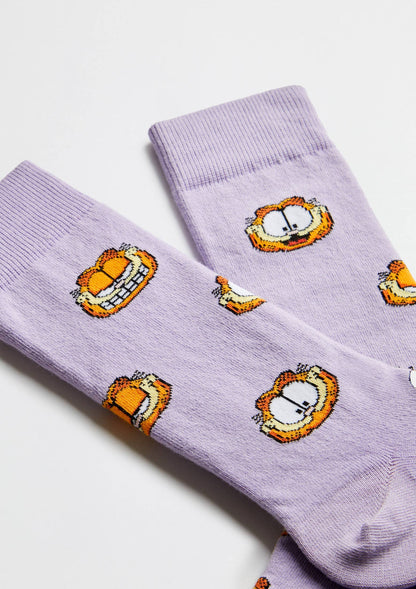 BeGarfield Faces Malva - Chaussettes en Coton 100% Biologique