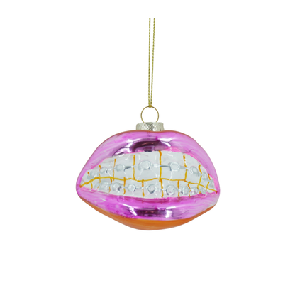 Boule de Noël Bouche avec appareil dentaire