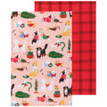 Lot de 2 Torchons de Noël Holiday Hounds