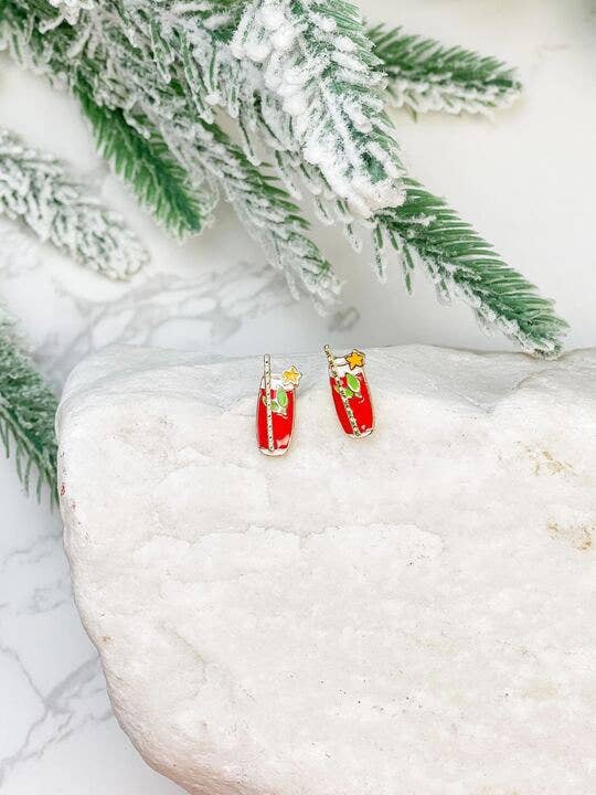 Boucles d'oreilles Cocktails de Noël