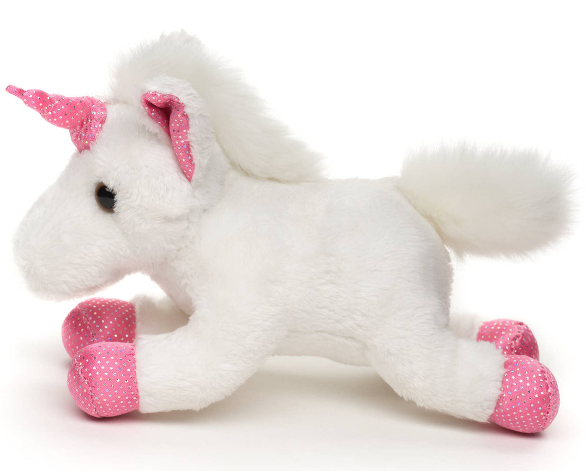 Plain white unicorn plush toy