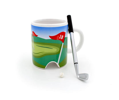 Golf Mug with Club and Ballpoint Pen