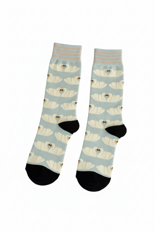 Swans in Love Socks