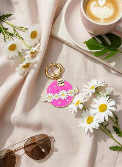 Daisy Planet "Flower Power" Keychain