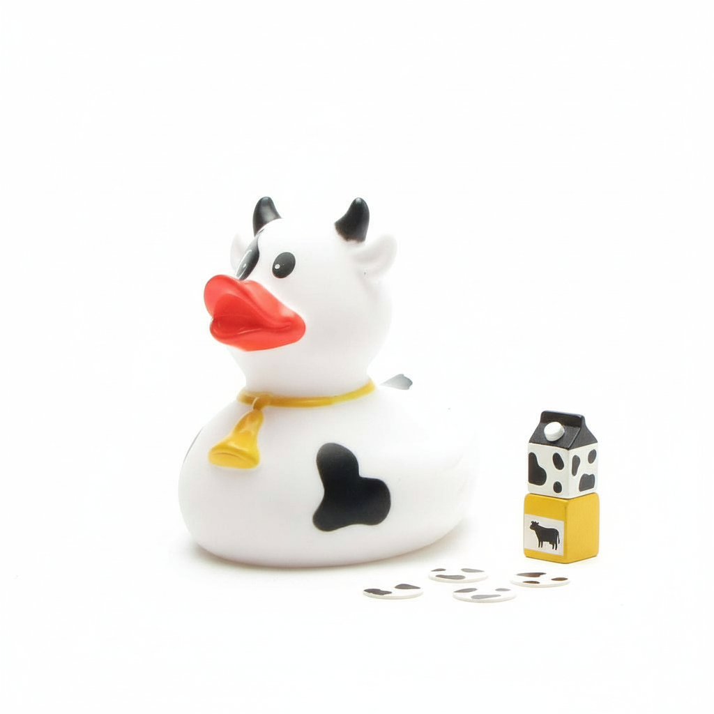 Canard Vache noire et blanche