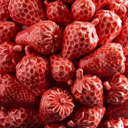 Strawberry Vase, Red Stoneware, 20 x 20 x 25 cm