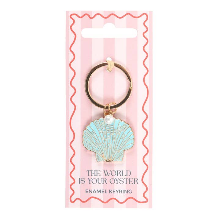 Porte-clés Coquillage et Perle « The World is your Oyster »