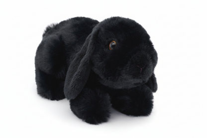 Lop-eared Rabbit Plush, lying (black)