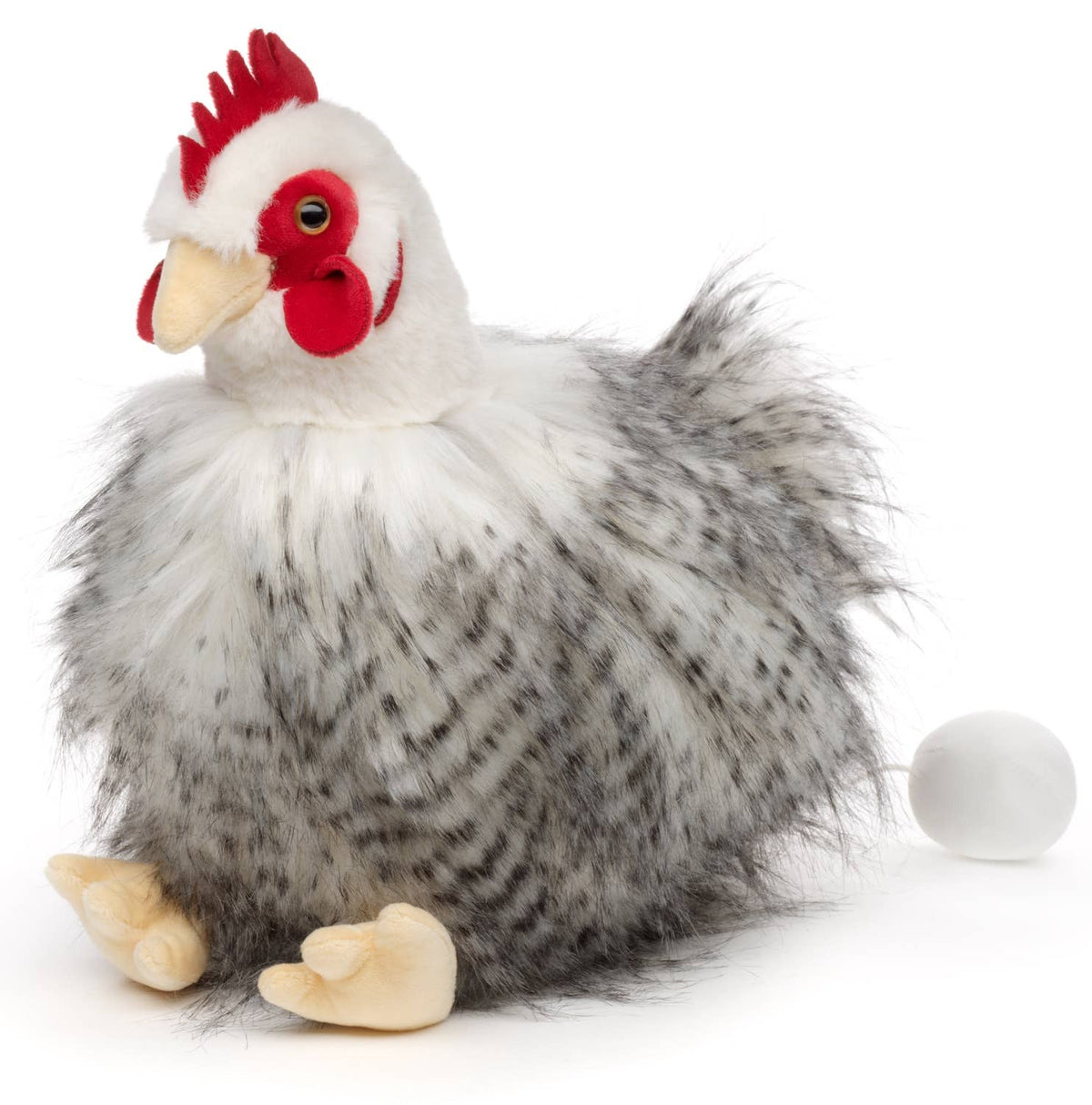 Peluche poule assis avec œuf