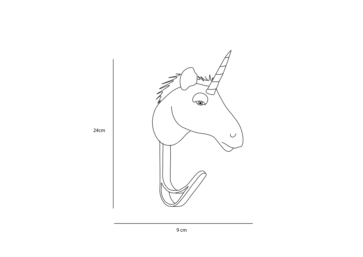 White Unicorn Coat Rack