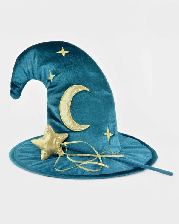 Deluxe Velvet Wizard Hat and Wand Set, 2-piece